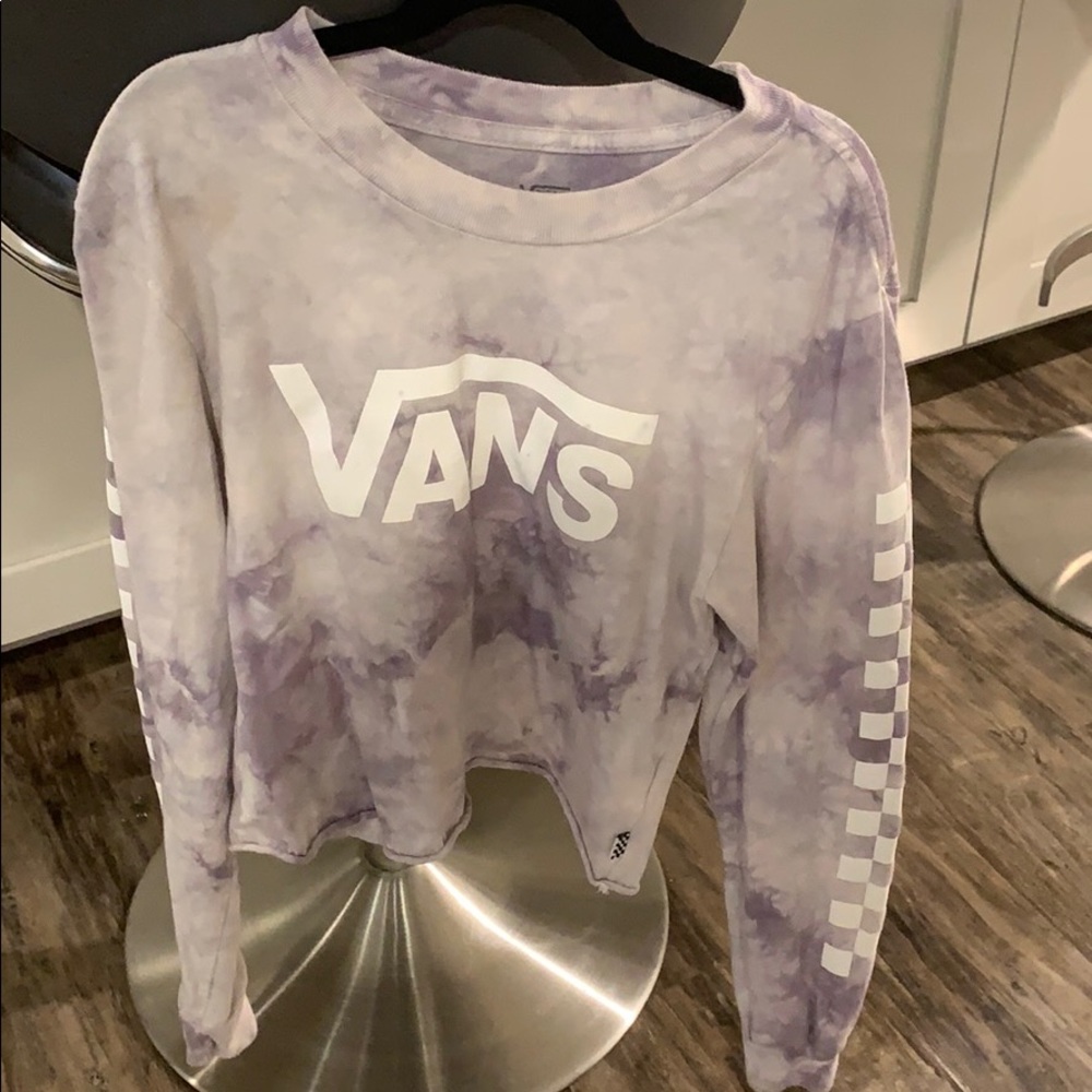Vans long sleeve crop shirt xs
